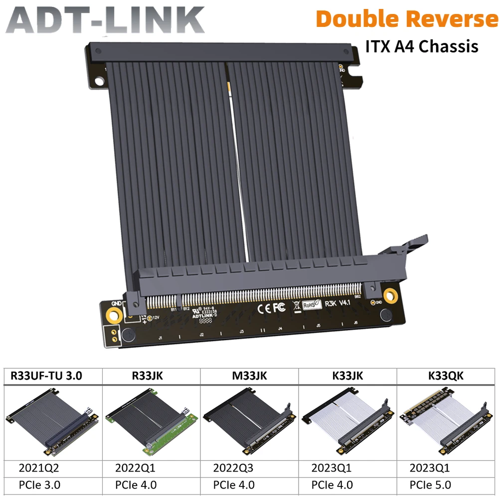 كابل رايزر ADT Gen 5/4 PCIe PC - مراجعة Itx Gpu Riser Pcie 4.0 16X وسعره